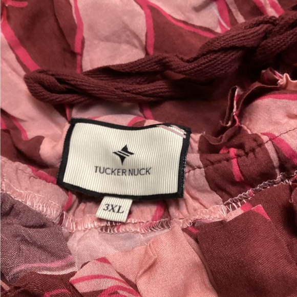 Sangria Palm Tie Shoulder Caftan - Picture 9 of 10